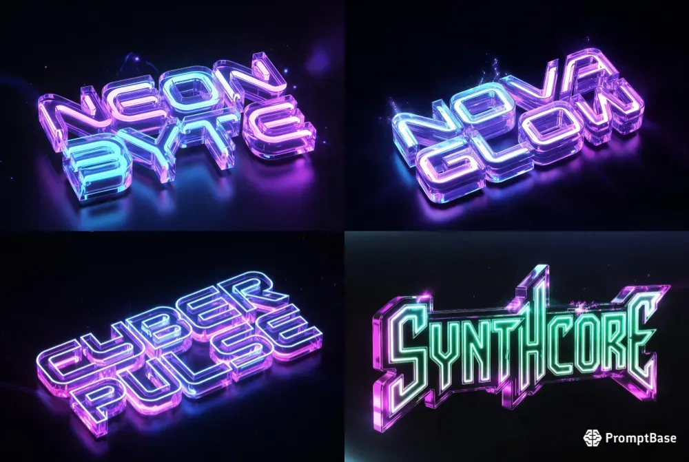 3D Neon Spark Logo Generator 2026