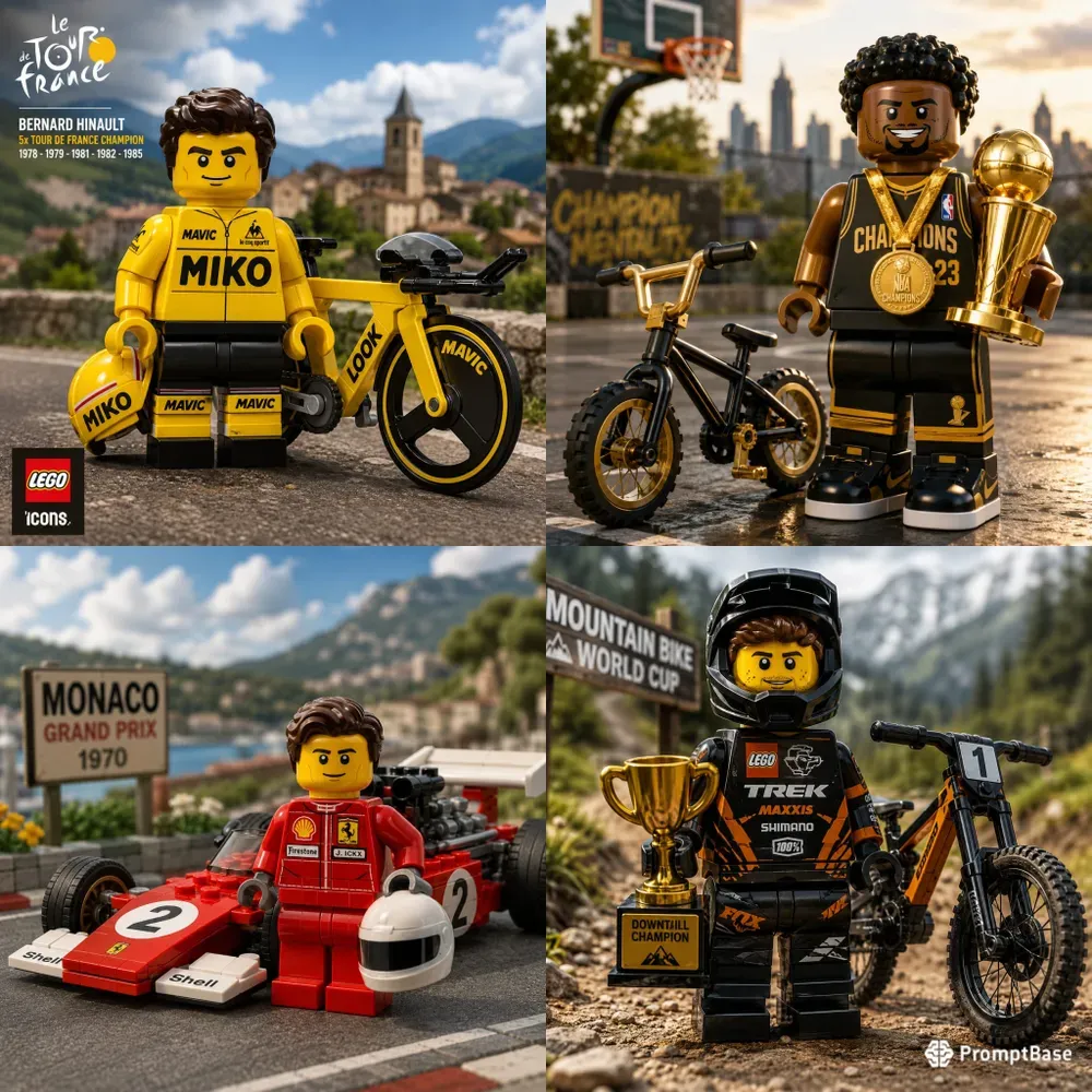 Classic Lego Athlete Portrait Collections