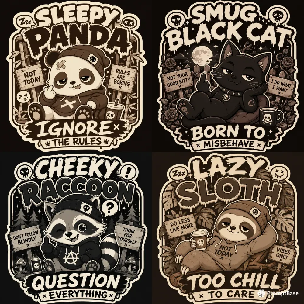 Cute Rebel Sticker Generator