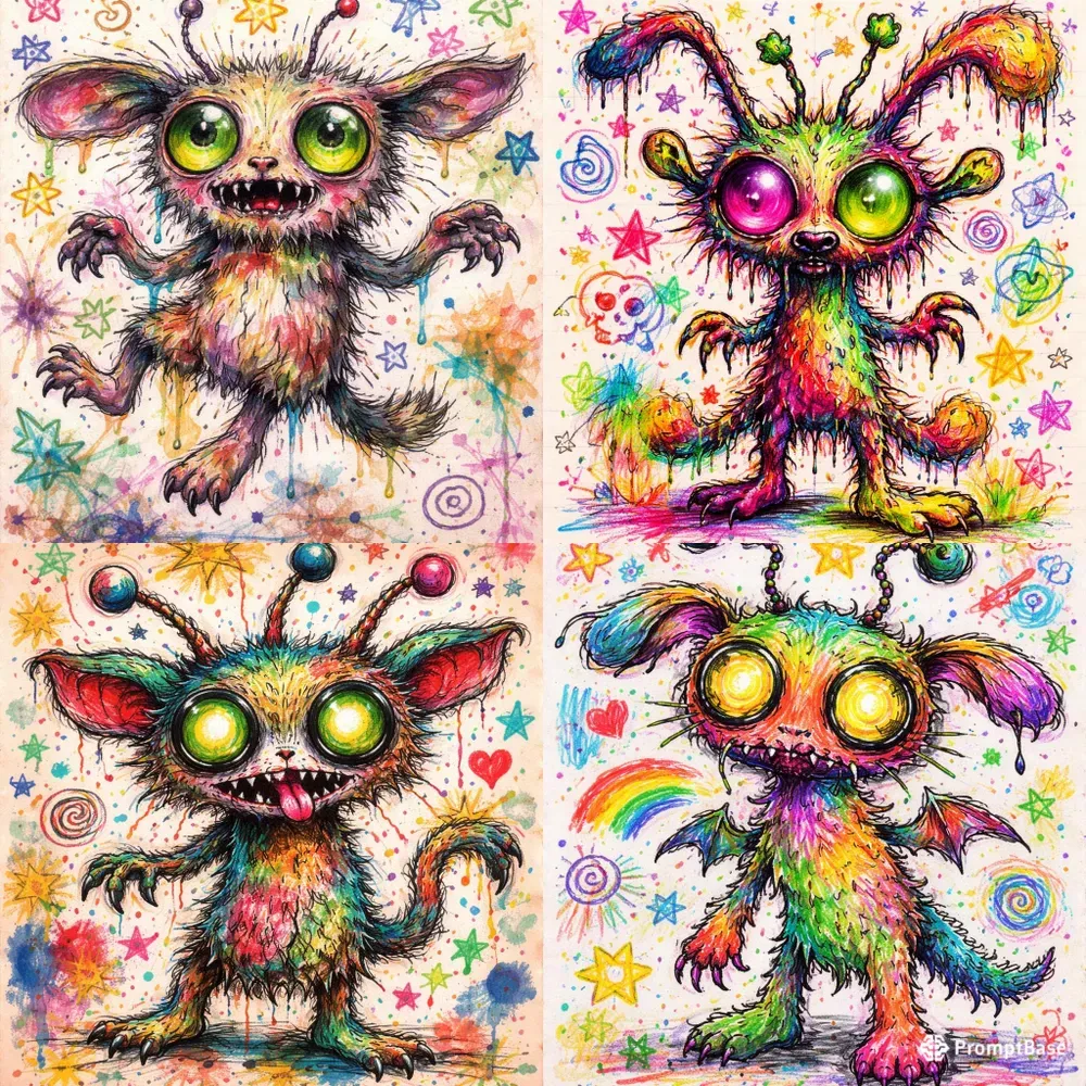 Alien Kid Scribbles