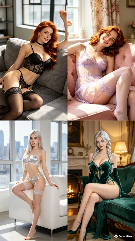 Lingerie Sofa Girl Portraits