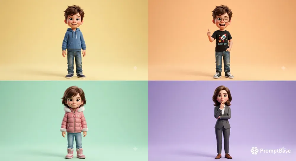 Cute 3d Animated Characters For Social Media