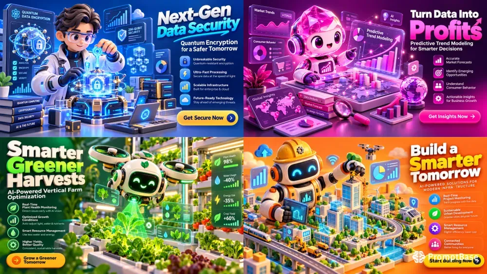 Vibrant 3D Agent Infographics