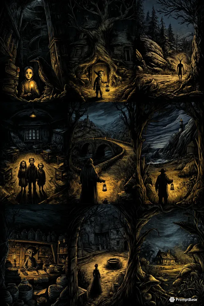 Dark Storybook Illustrations