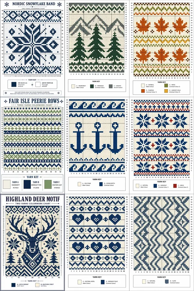 Knitting Colorwork Chart Pages