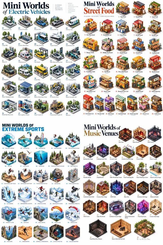 Mini Worlds Infographics