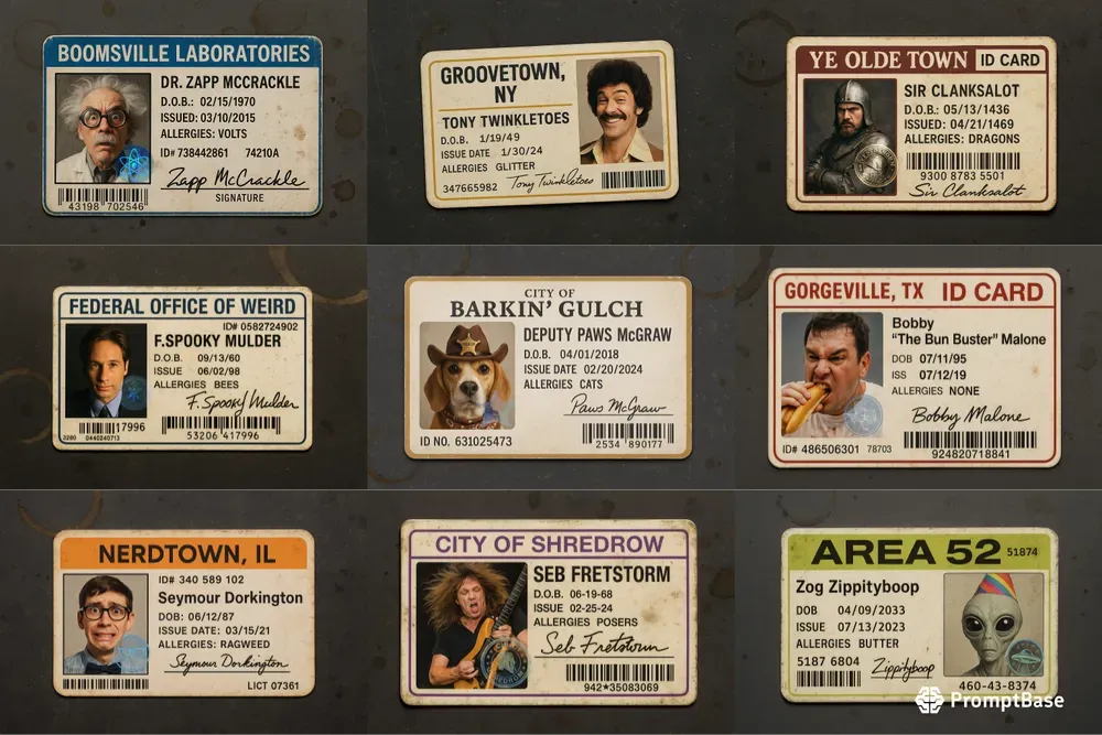 Novelty Id Cards