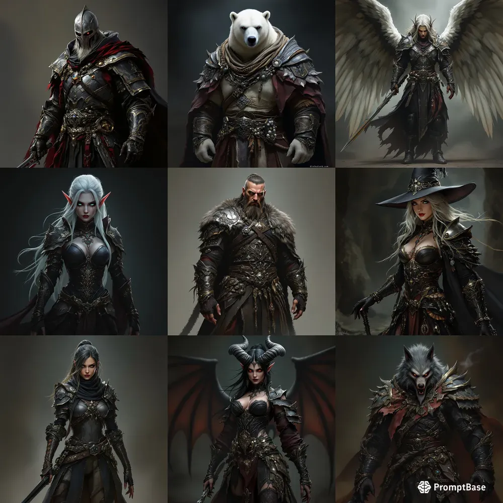 Dark Fantasy Game Concept Art Characters