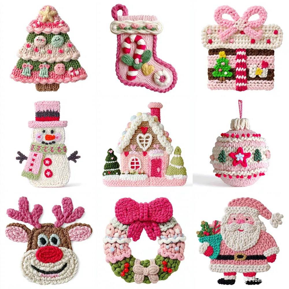 Chunky Yarn Christmas Cliparts