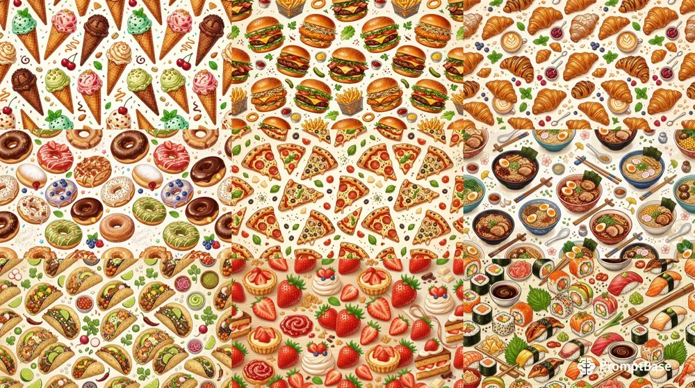Delicious Seamless Food Patterns