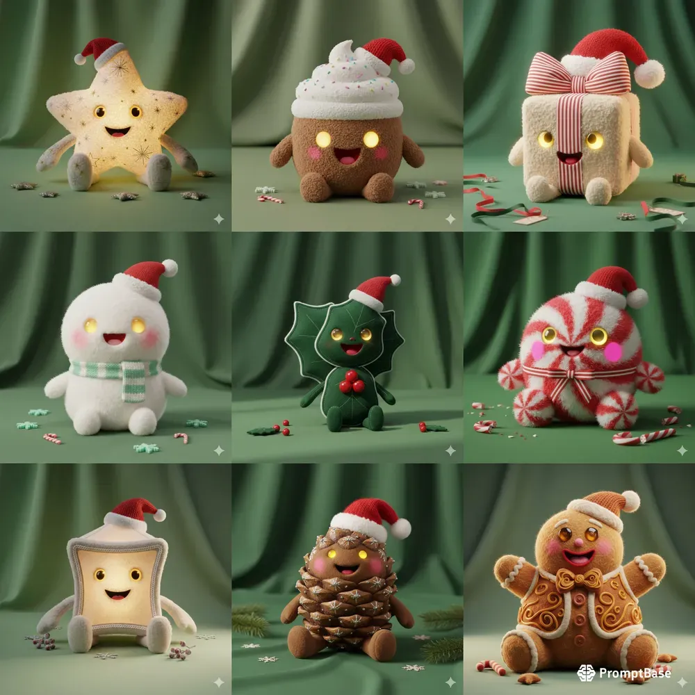 Whimsical Cozy Holiday Character Sets