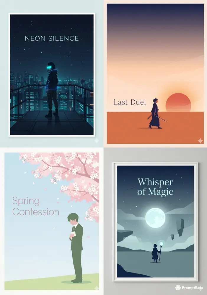 Minimalist Anime Posters
