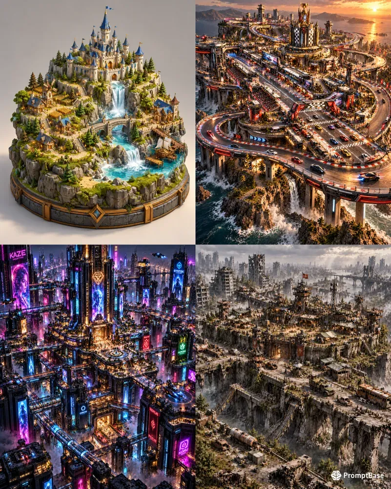 3D Game World Dioramas