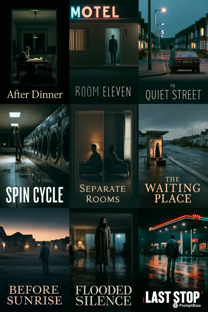 Cinematic Suburban Book Covers
