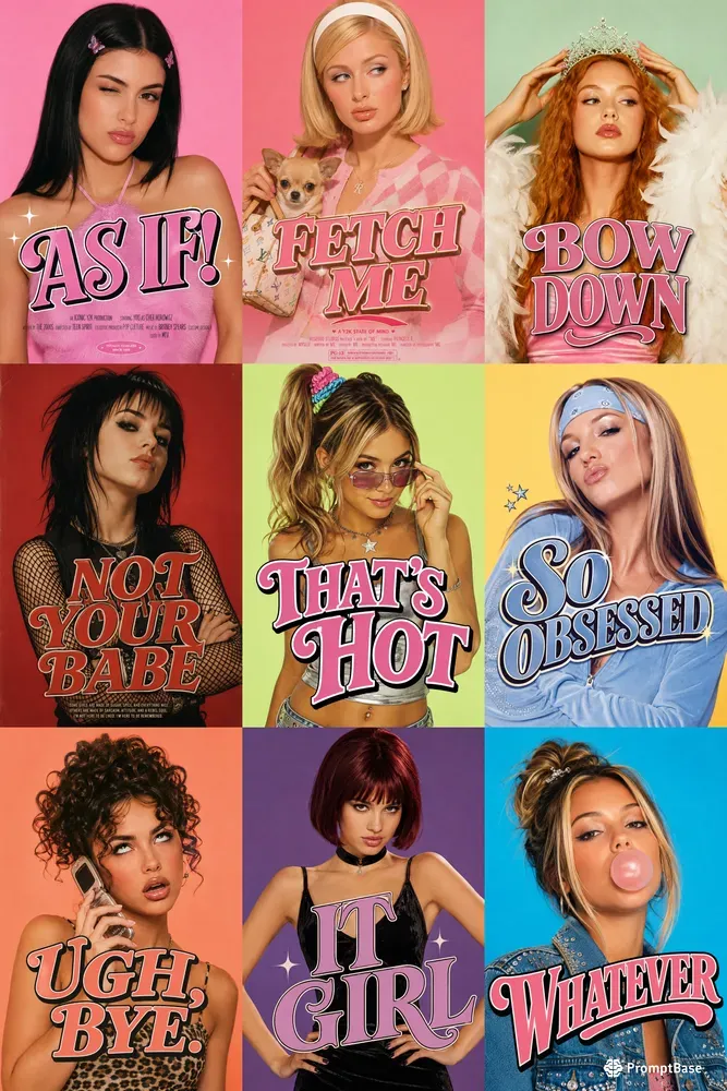 Y2k Sassy Teen Movie Posters