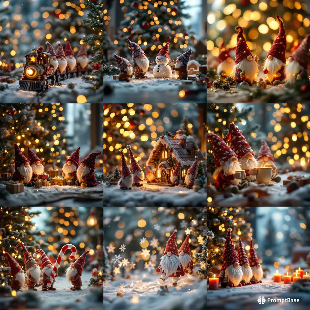 Christmas Gnomes Magical Holiday Scenes