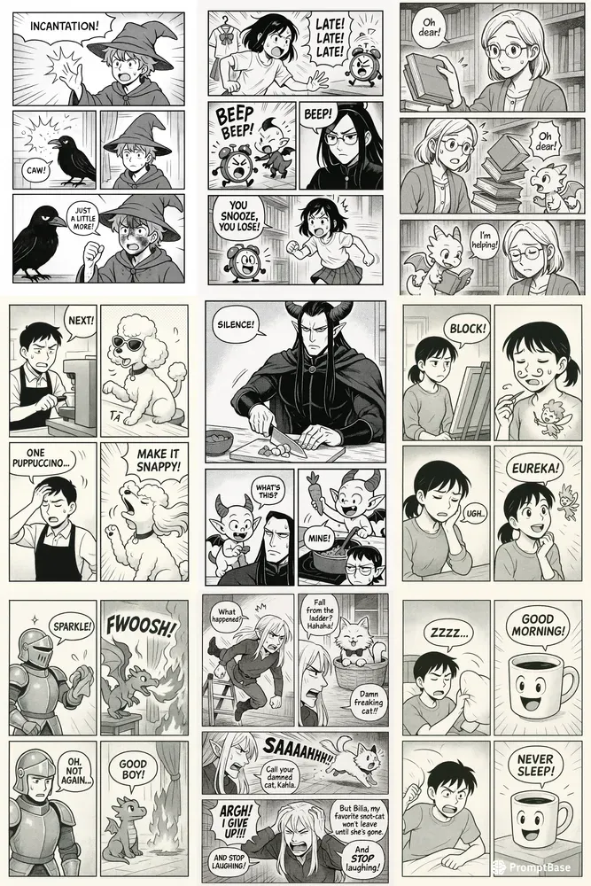 Manga Comic Strip Stories