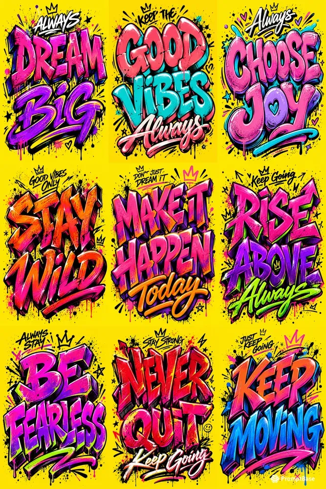 Bold Graffiti Motivation Posters