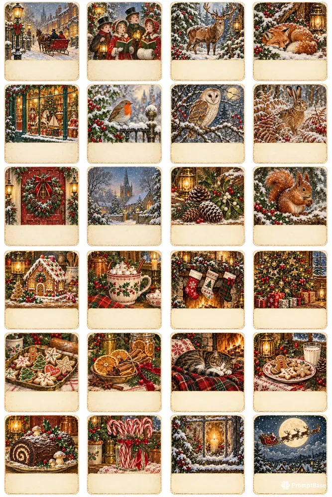 Christmas Junk Journal Cards