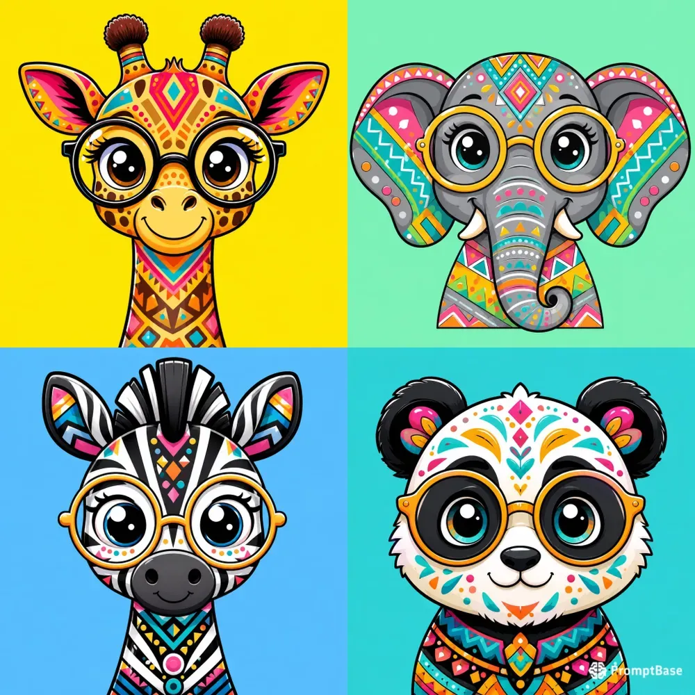 Cute Nerdy Animal Portraits