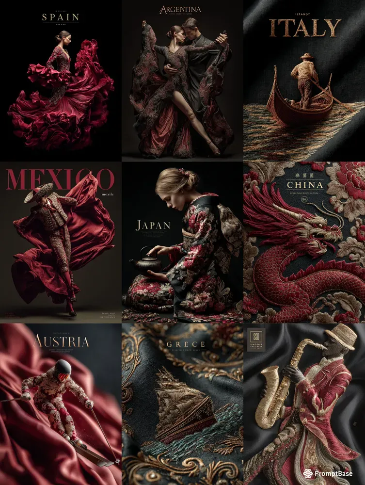 Luxury Embroidery Poster Art