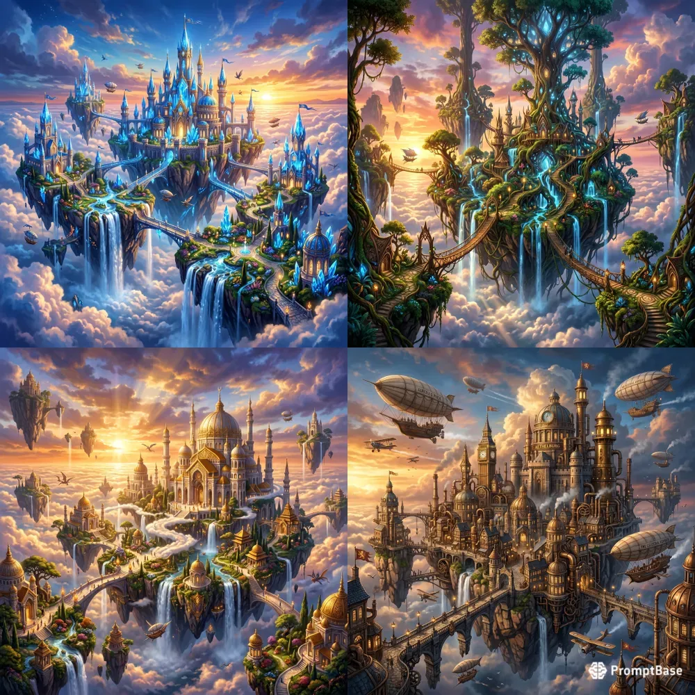 Fantasy Floating Island Kingdom Creators