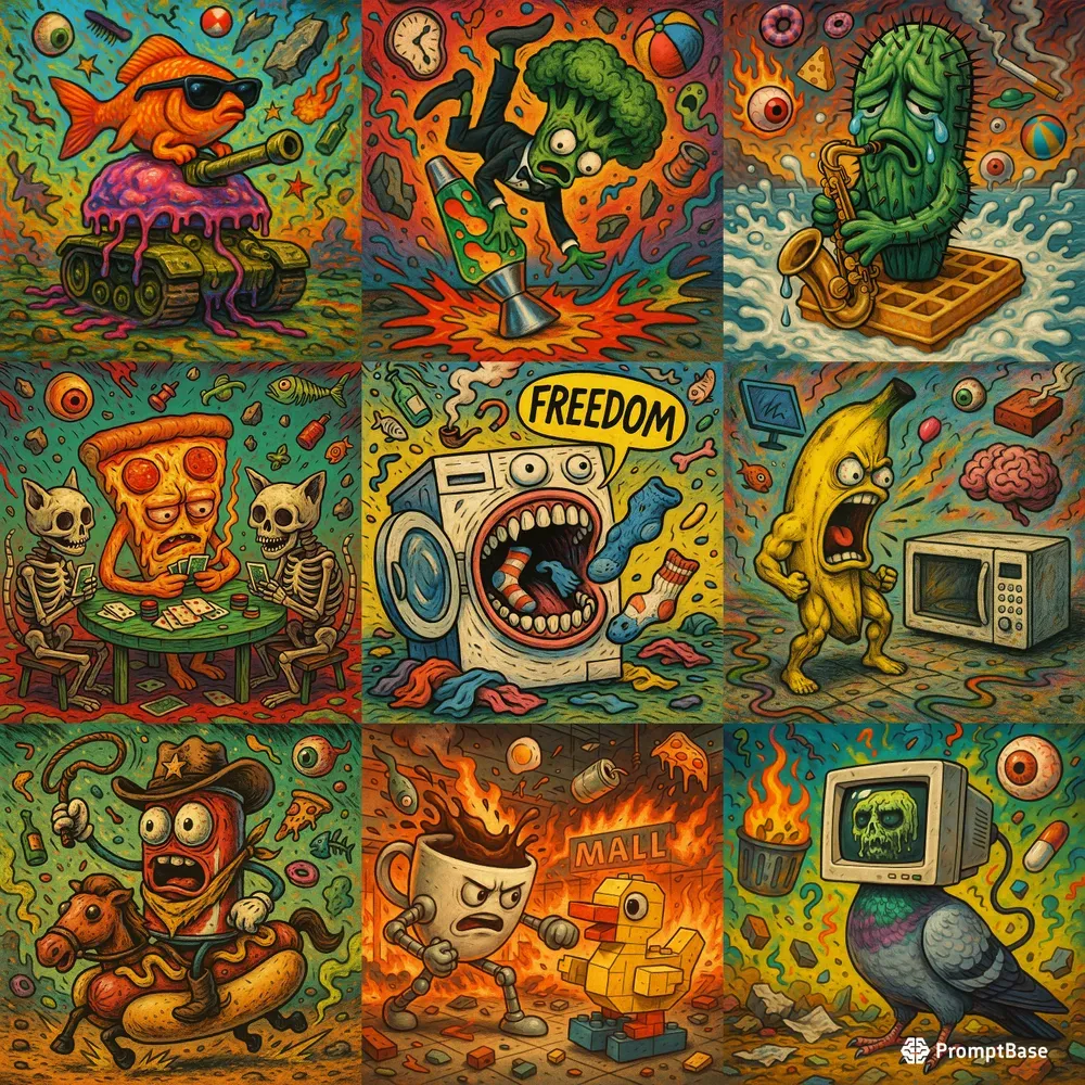 Bizarre And Surreal Brainrot Characters