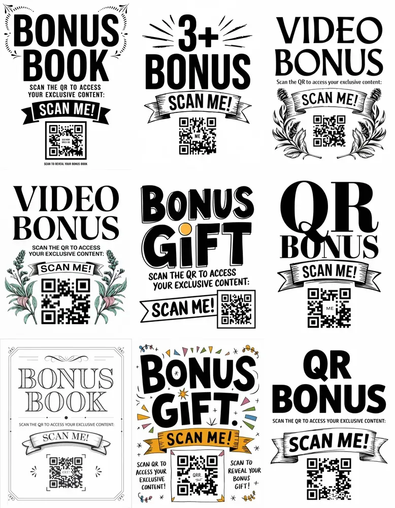 Videos Bonus Qr Codes Scan Me Floral Pages