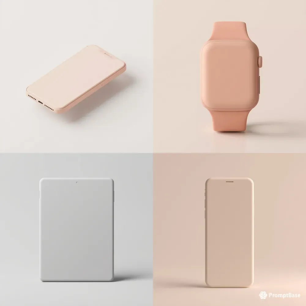 3D Minimalist Clay Device Mockups