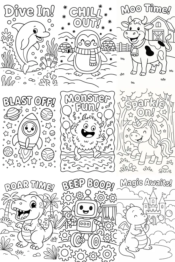 Cool Coloring Book Page Designs