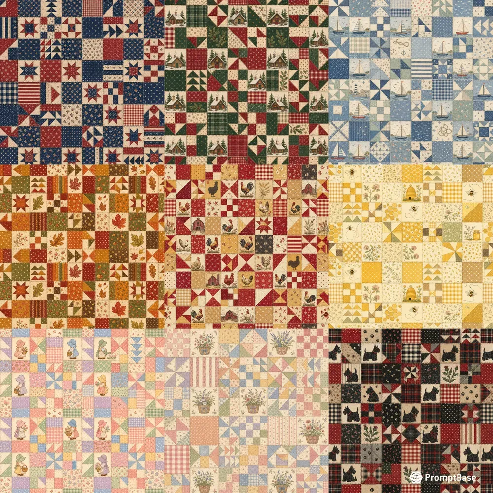 Cheater Quilt Seamless Patterns