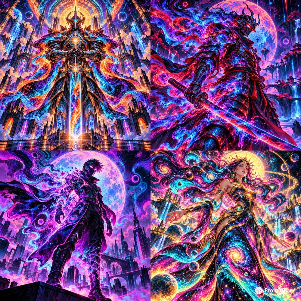 Psychedelic Neon Hero Art