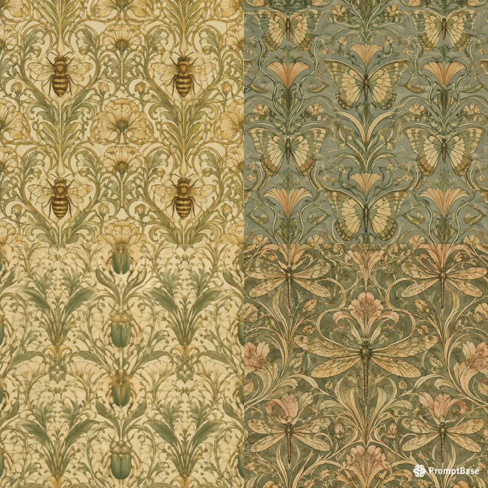 Art Nouveau Insect Pattern Generator