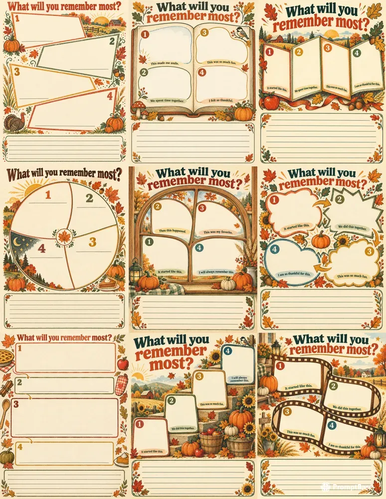 Family Thanksgiving Memory Pages