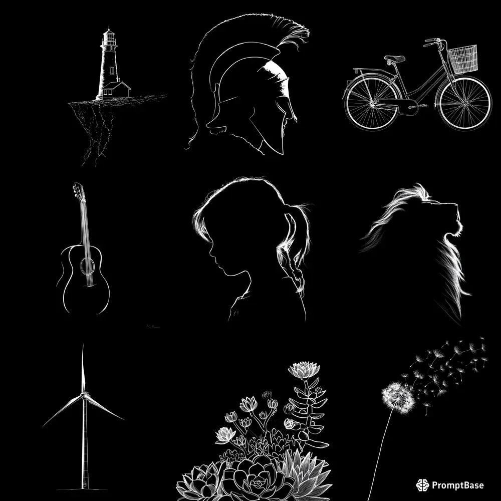 White On Black Silhouettes