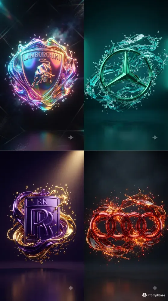 Luxury Liquid Car Logo Designs