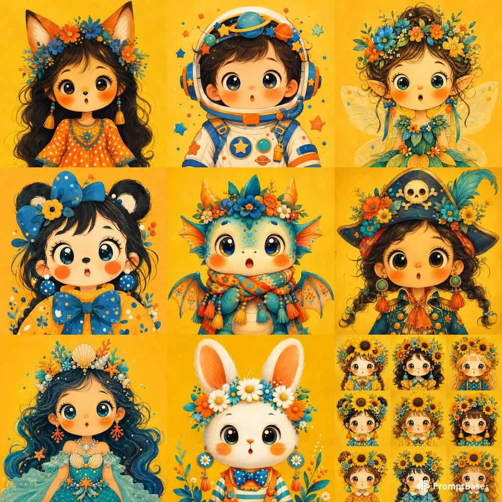 Cute Bigeyed Kawaii Portraits
