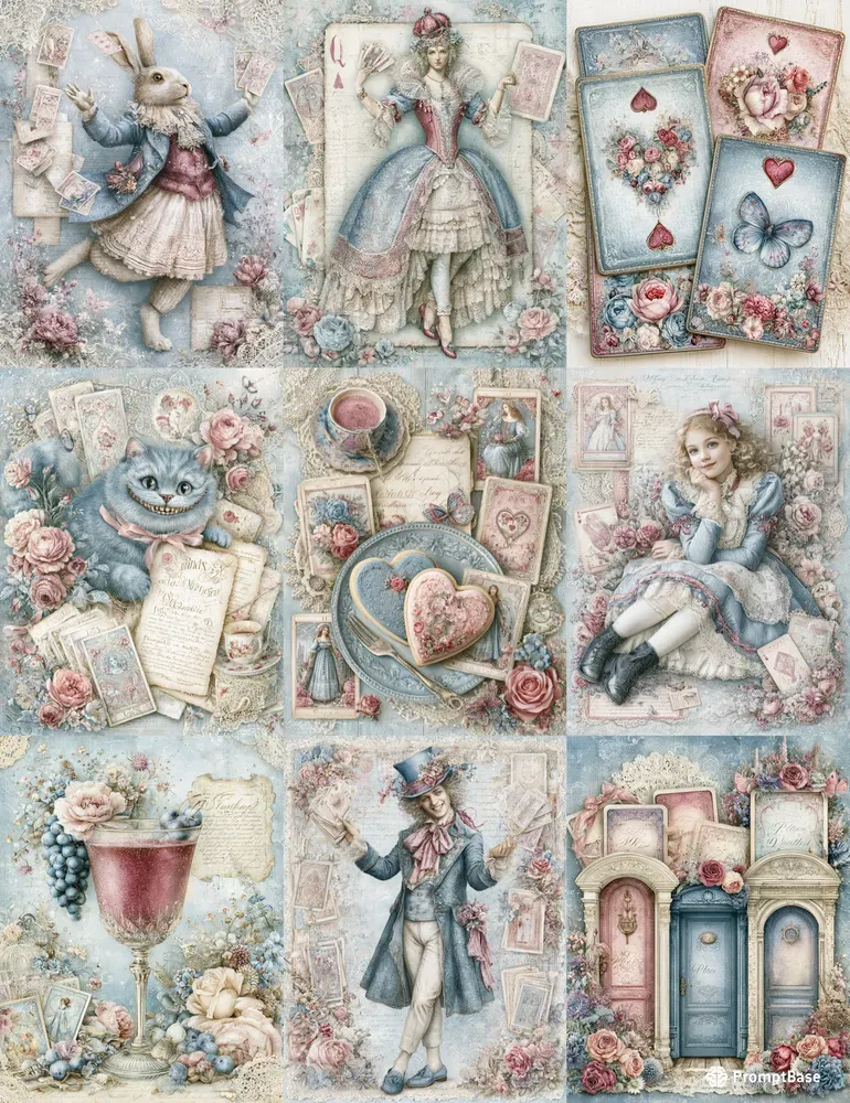 Alice In Tarot Wonderland Junk Journals