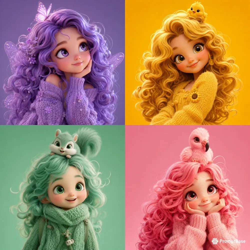 Whimsical Color Muse Portraits