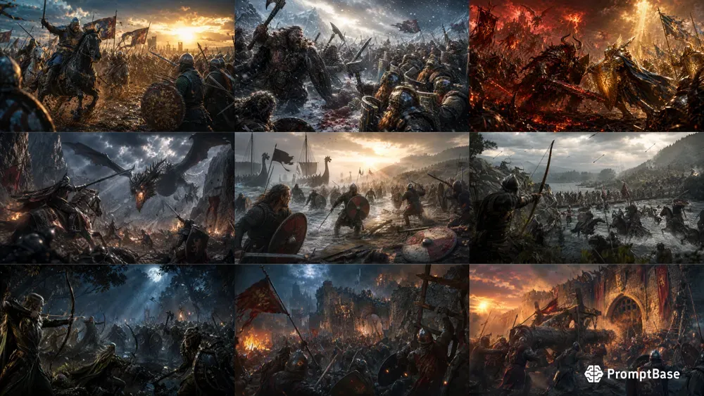 Epic Medieval Battle Scenes Dynamic