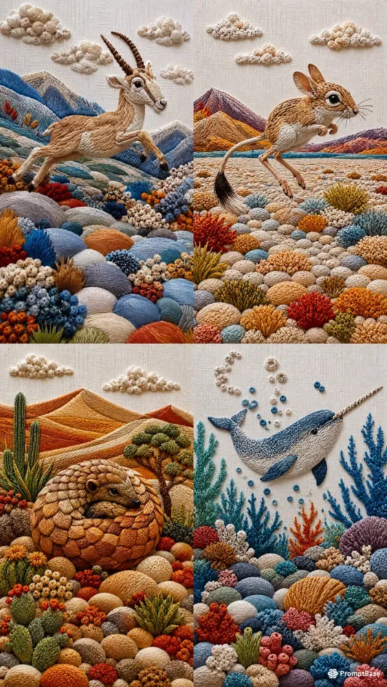 Tactile Handcrafted 3D Physical Wall Art