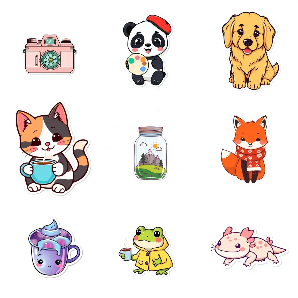 2d Creative Cut Sticker Design Assets