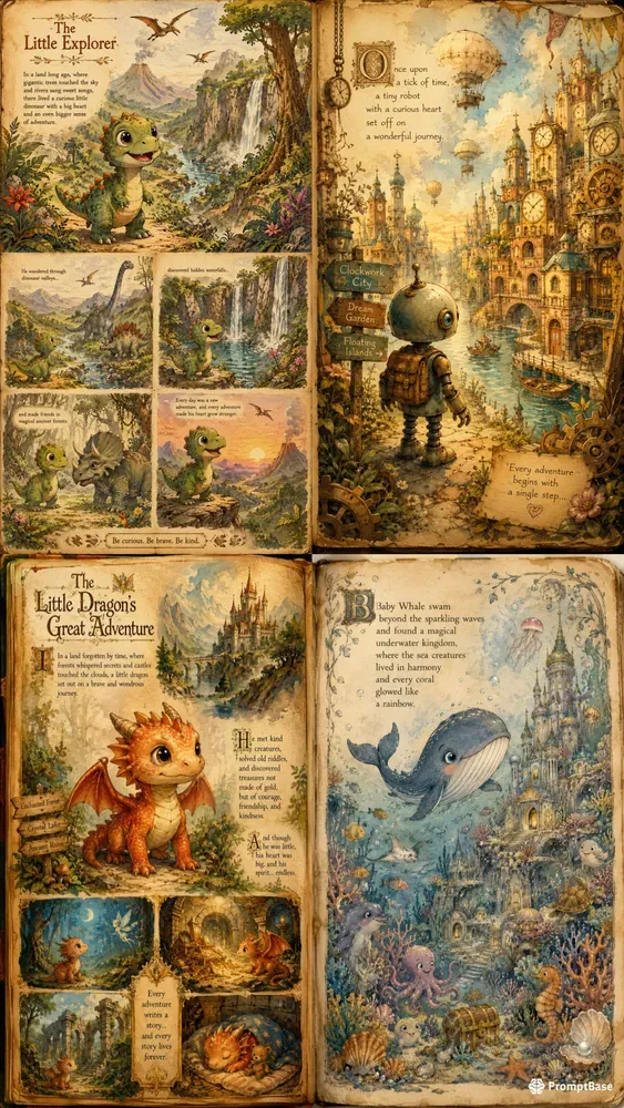 Vintage Little Mouse Storybook Journeys