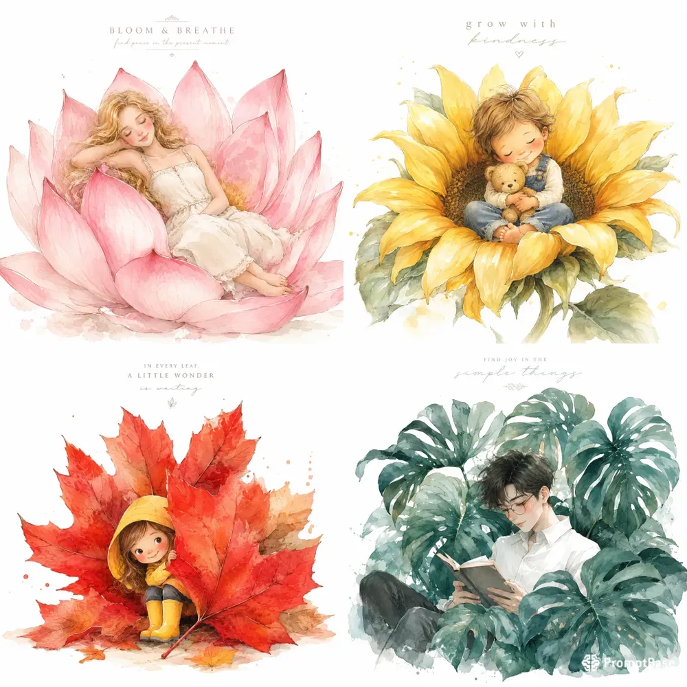 Watercolor Botanical Portraits