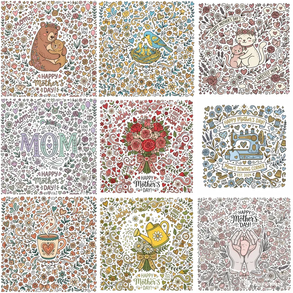 Mothers Day Doodle Art Creators