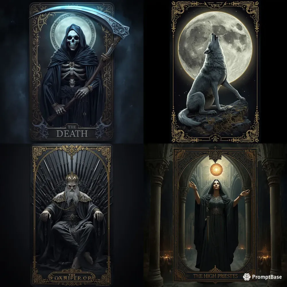 Dark Fantasy Tarot Card Art