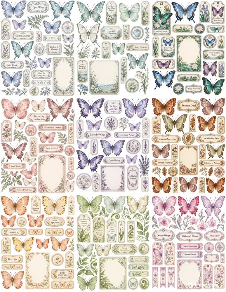Iridescent Butterfly Ephemera