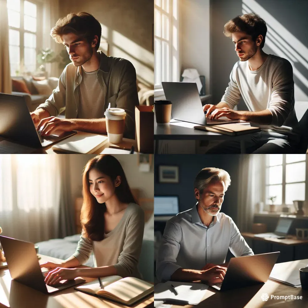 Morning Productivity Laptop Scenes