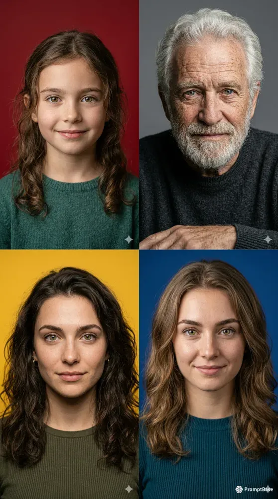 Photorealistic Solid Background Portraits