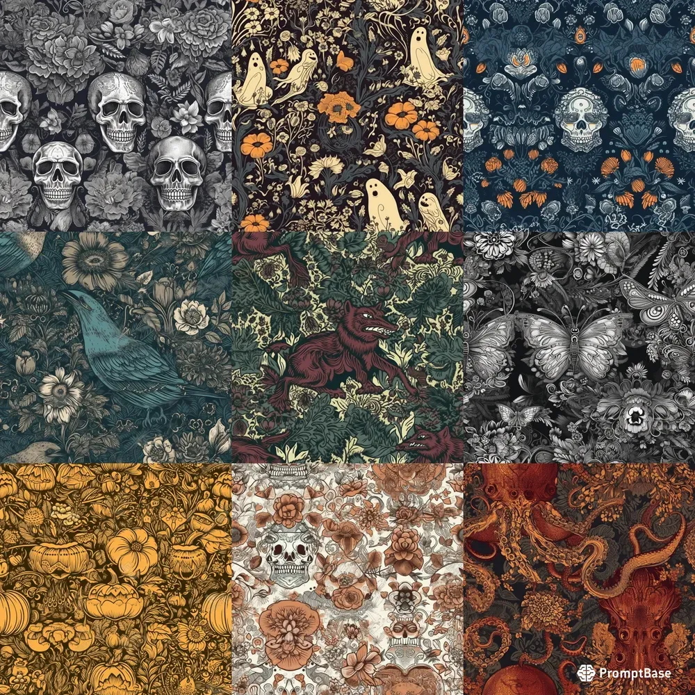 Halloween Botanical Patterns